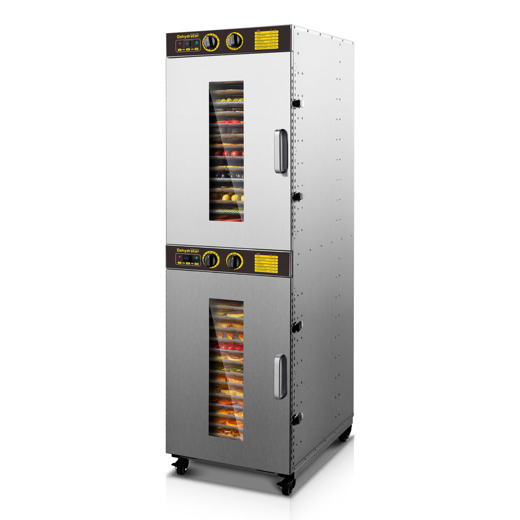 220V Commercial Food-Dehydrator Machine 32 Trays, 54ft² Large Commercial-Dehydrator,15H & 194℉ Timer Stainless Steel 50Hz Industrial Food-Dryer Machine Powerful Dryer for Food Processing,Restaurant