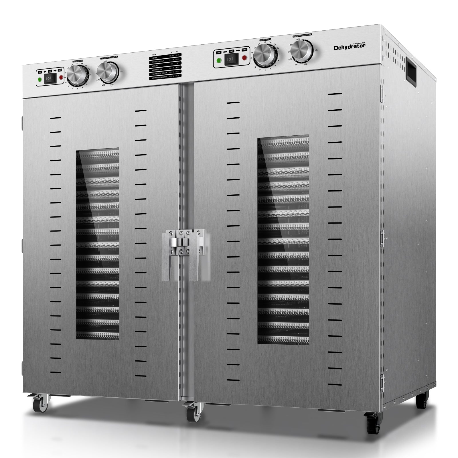 220V Commercial Food-Dehydrator Machine 44 Trays,75ft² Large Commercial Food-Dryer Stainless Steel,50Hz Industrial Dehydrator Dryer machine with 194°F & 15H for Hotel Restaurant Farms