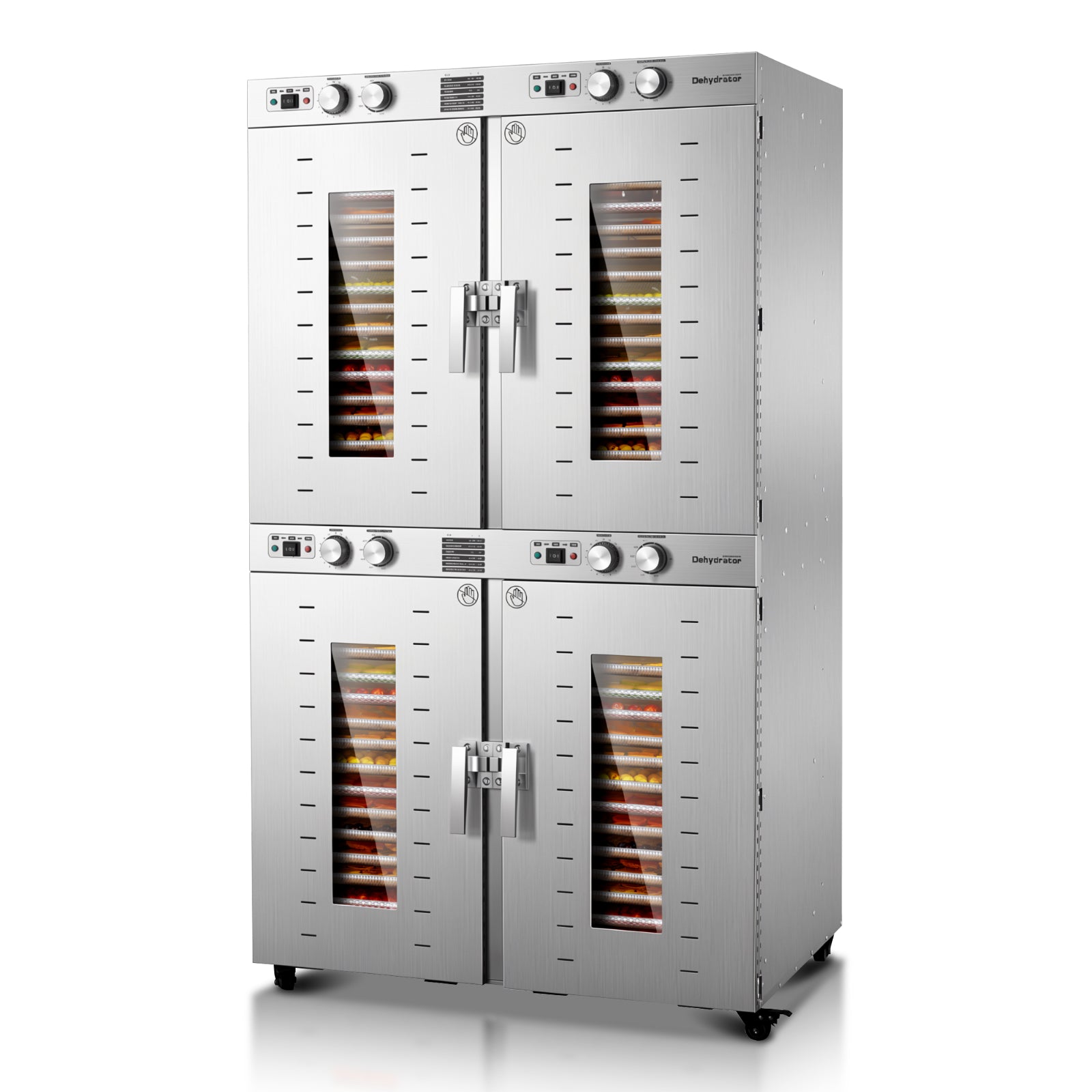 120V Commercial Food-Dehydrator Machine 88 Trays,150ft² Large Capacity Food-Dryer Machine with 15H & 194°F,7400W & 60Hz No Plug Industrial Commercial-Dehydrator Single-Phase for Food Processing Plant